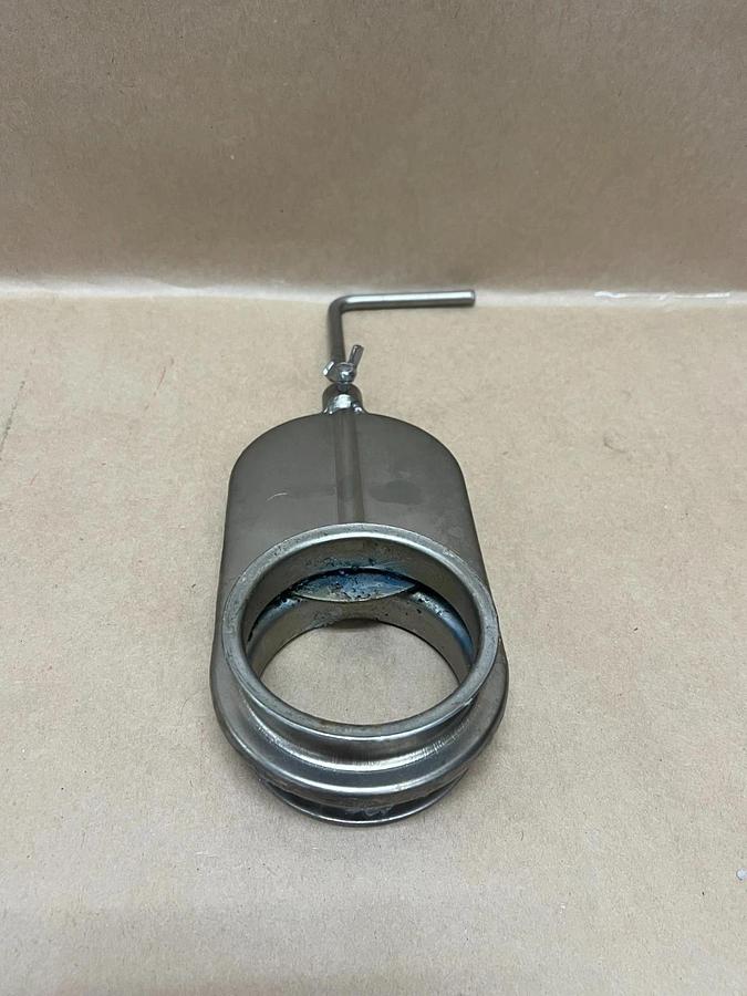 Used Ruwac 3-3 Stainless Steel 3" Slide Gate Valve w/ Handle - Lot of 3