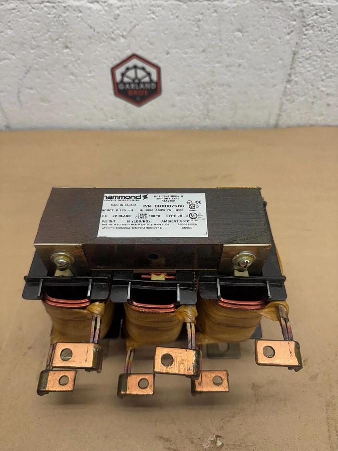 Used Hammond CRC0075BC Dry Type Line Reactor, 75A *NEW*