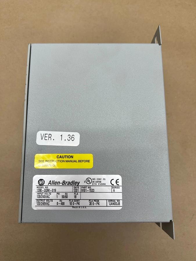 Used Allen Bradley 1398-DDM-019 120/240VAC Servo Drive