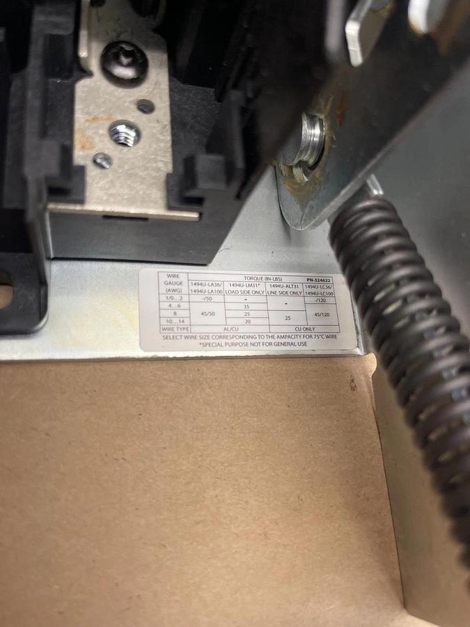 Used Allen Bradley 1494U-D30 Series A 30A Disconnect Switch