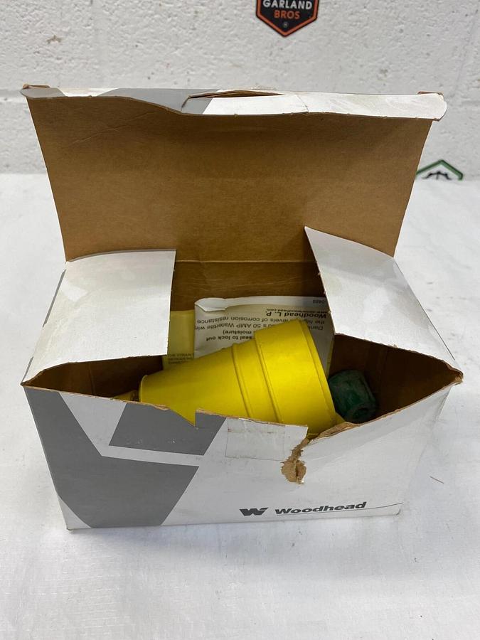 Used Woodhead 27W76 Connector-Watertite 3 Phase 480V (Yellow)