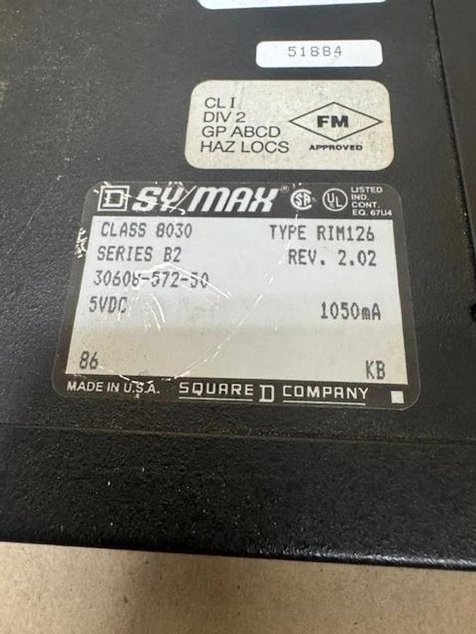 Used Square D TYPE RIM-126, Sy/Max, Class 8030 Isolated Input Module (Parts Only)