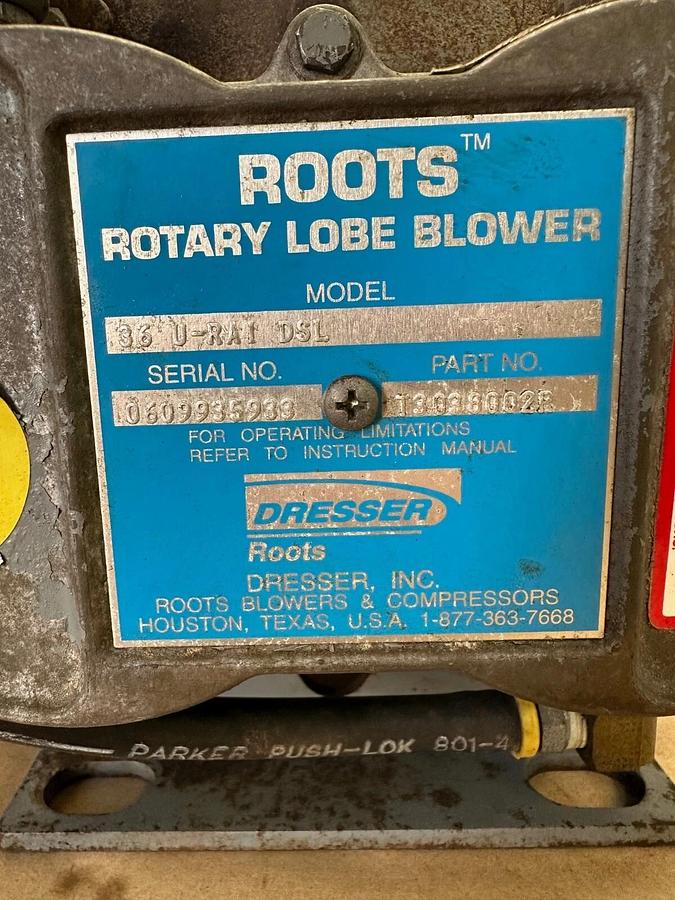 Used ROOTS 36 U-RAI DSL Rotary Lobe Blower