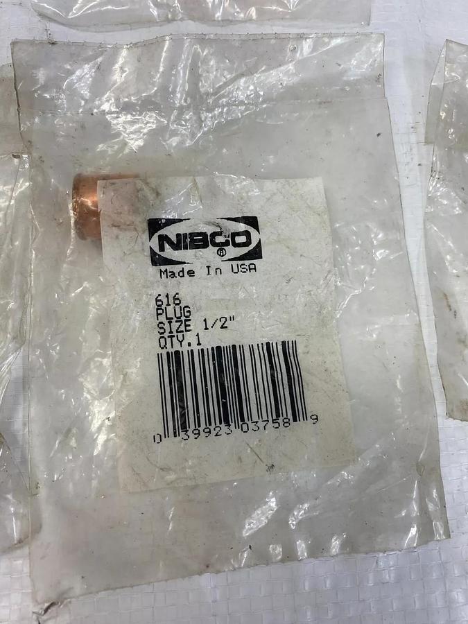 Used Nibco Assortment of Copper Fittings Lot of 8, Total 40 pcs