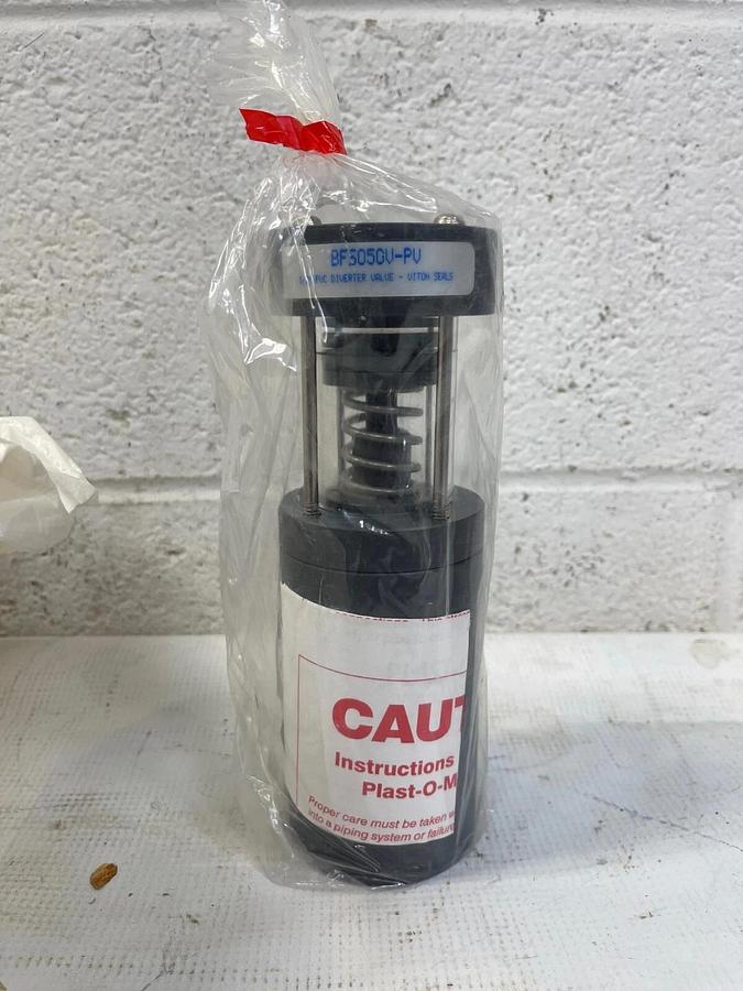 Used Plast-O-Magic Valves Inc. BFS050V-PV 1/2” PVC AIRXSPG Diverter Valve-viton Seals