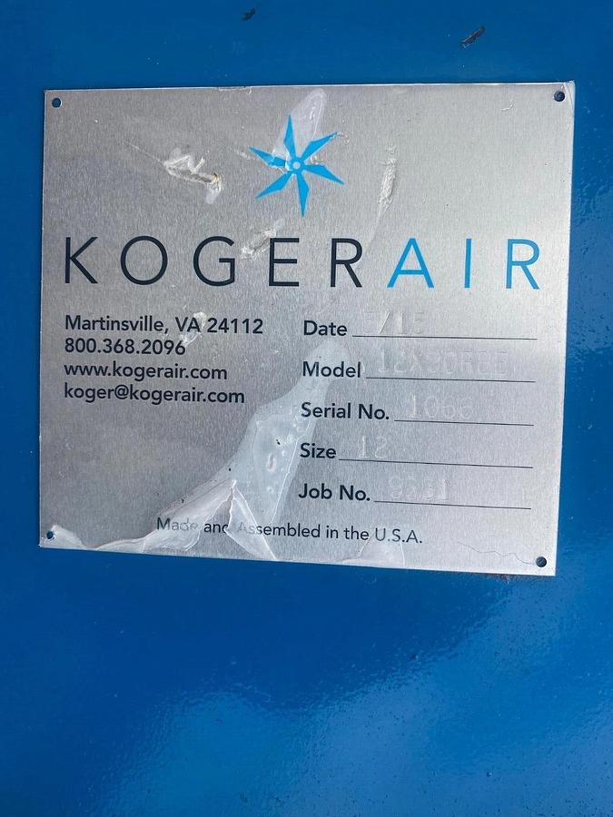 Used Koger Air 12x90 Replaceable Back Elbow, 12” Flange, 90° Elbow