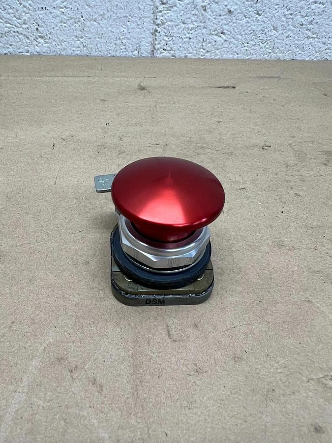 Used Allen Bradley 800T-D6Q Red Mushroom Head Push Button