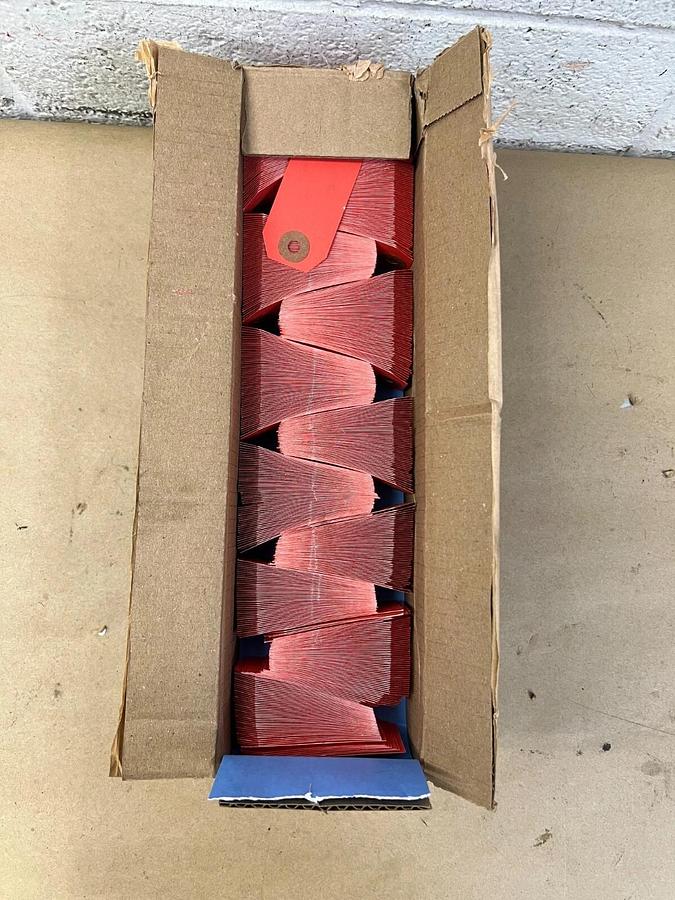 Shipping Tag G11011E, Plain 13pt Red, Pack Includes 1000, 2-3/4” x 1-3/8”
