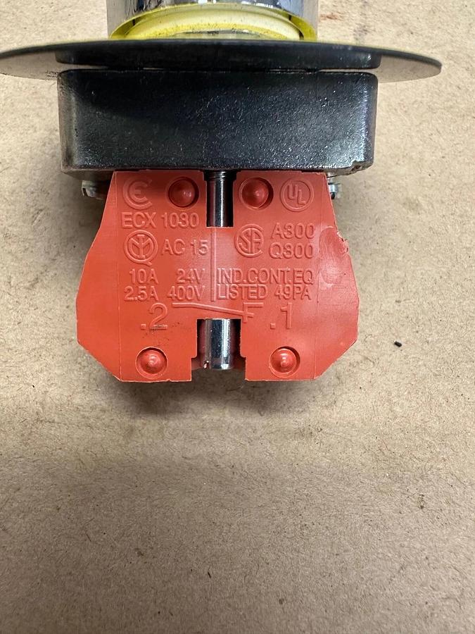 Used AutomationDirect Direct Twist Lock Button with EXC1030 Red Twist Lock Button