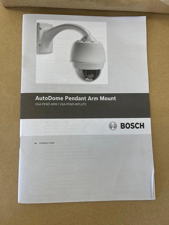 Bosch VGA-PEND-WPLATE Autodome Pendant Arm Wall Plate, 24 VAC