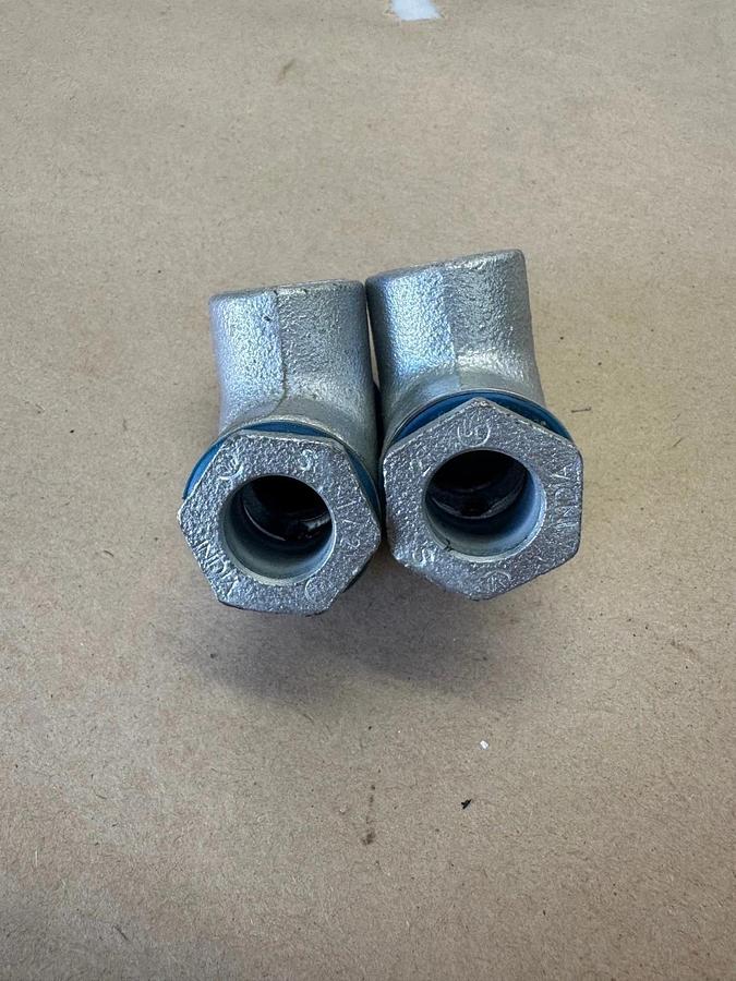 Used Crouse-Hinds 1/2” S Conduit Fitting - Lot of 2