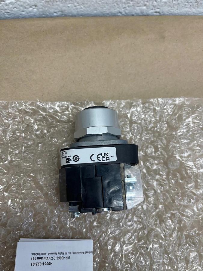 Used Allen-Bradley 800T-PB16, 30mm Momentary Push Button, Ser T, 120V AC, 50/60Hz