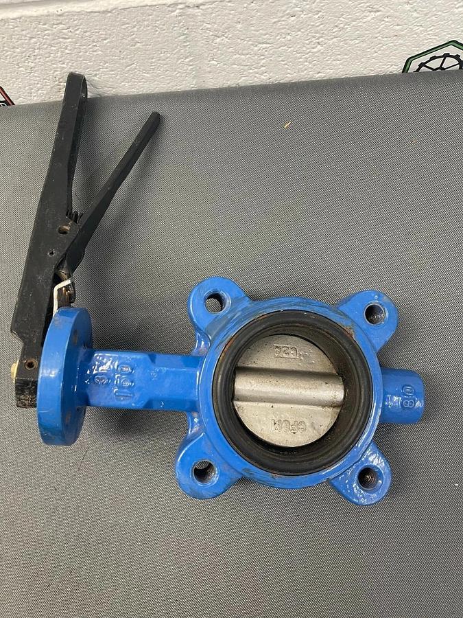 Used FNW 732 Series 3” Butterfly Valve, 4 Bolt Lug Style, Stainless Steel 316
