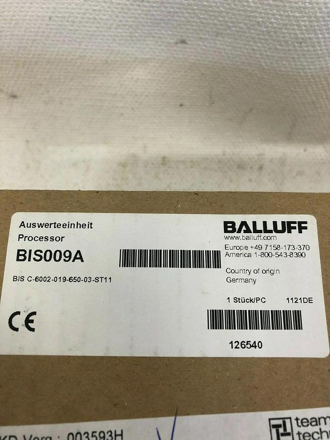 Used BALLUFF BIS009A Processor Unit