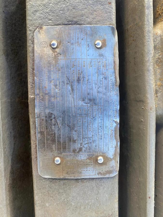 Used Toshiba R1504FLF4UD World Energy Series 3 Ph Induction Motor 150HP 1770RPM