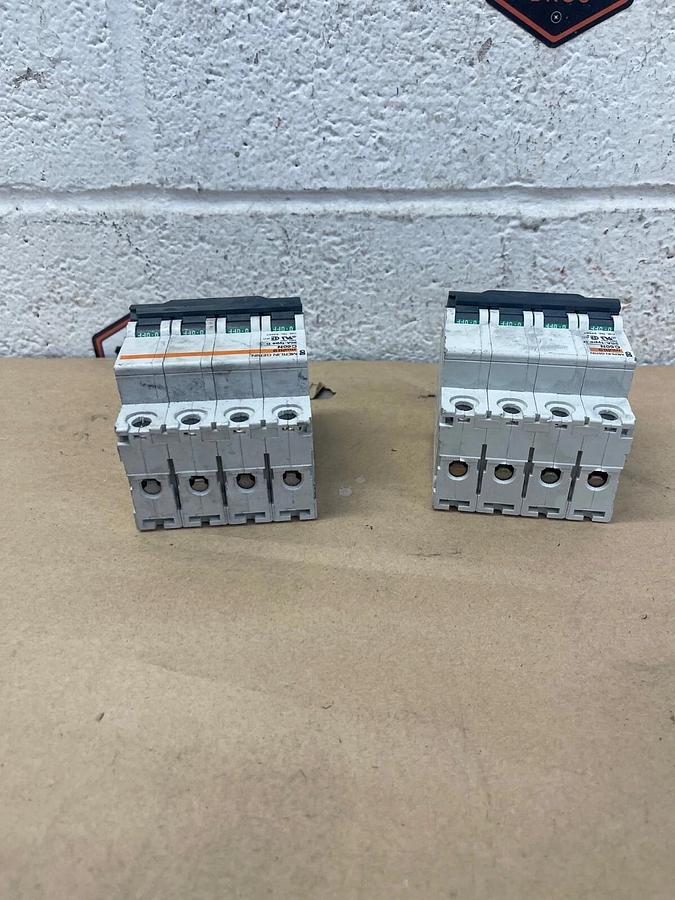 Used Merlin Gerin C60N, Multi 9, 20A-Type D, 480 VAC Circuit Breaker - Lot of 2