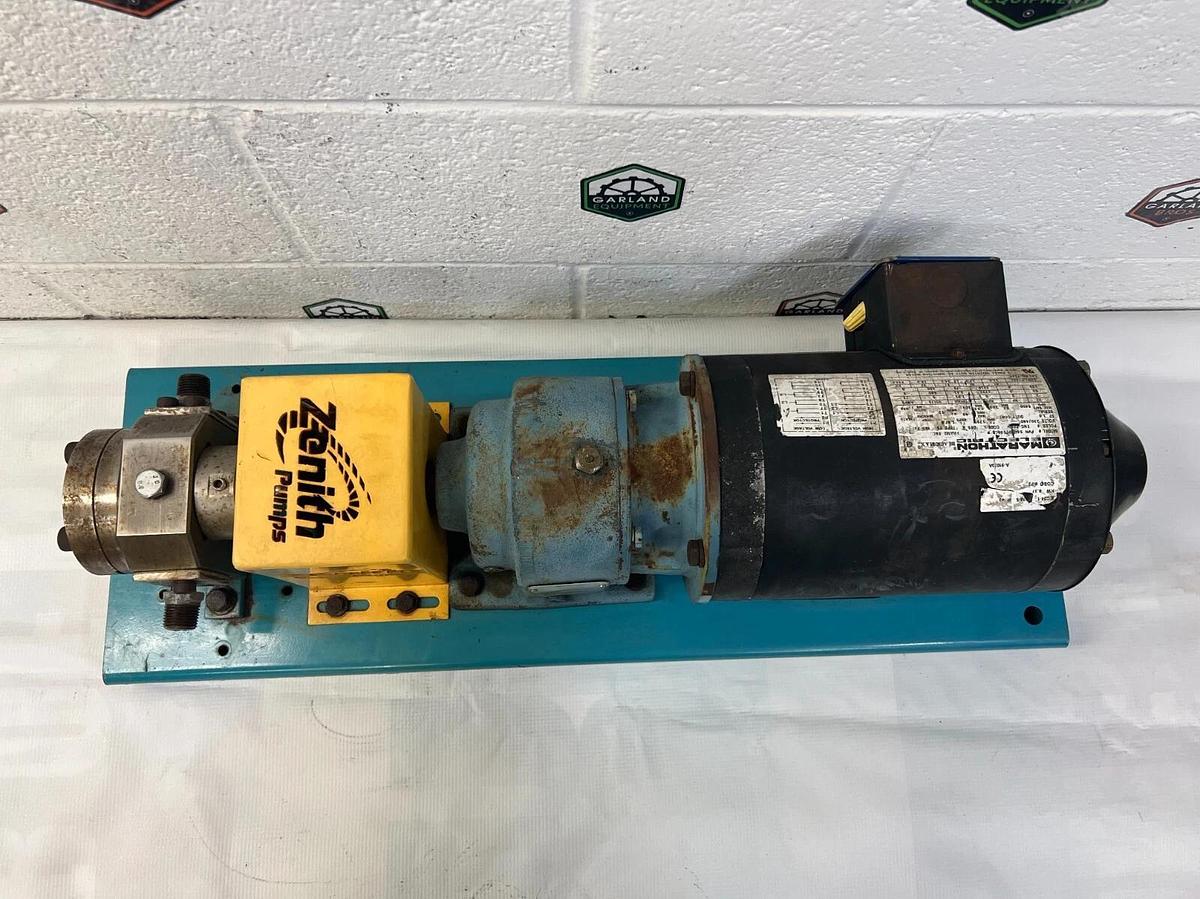 Used Zenith 61-20000-0538-0 Metering Pump w/ 1/2 HP Marathon Electric Motor