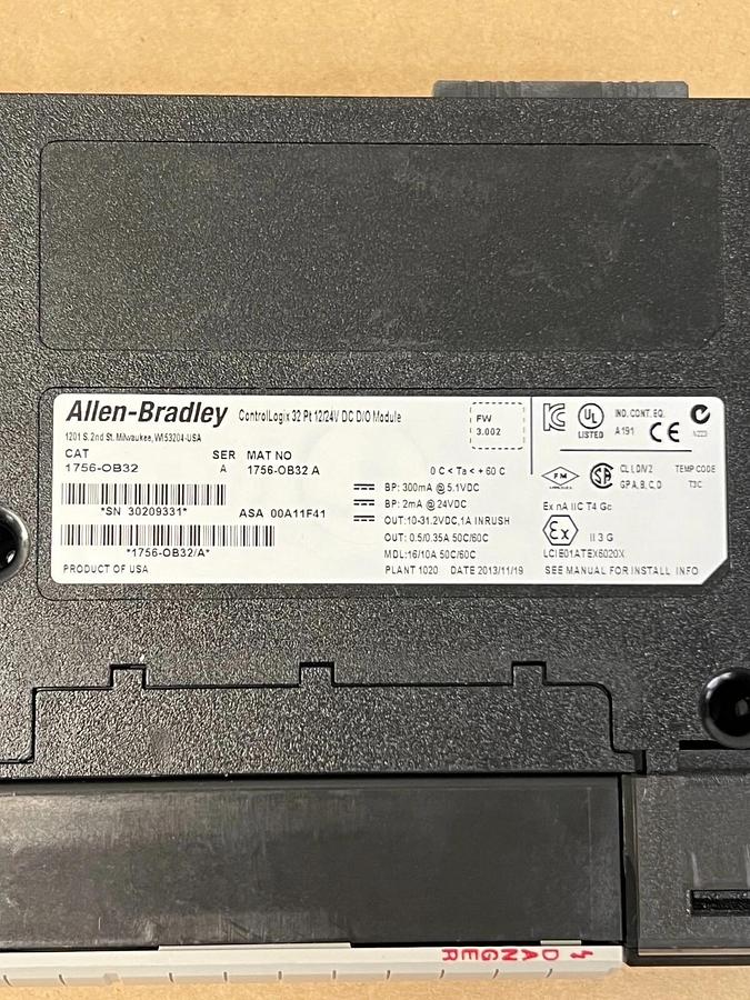 Used Allen Bradley 1756-OB32 Ser A ControlLogix 32 Pt FW 3.002