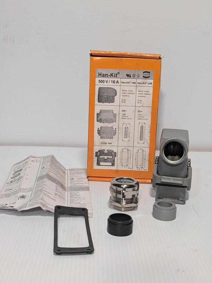 Used Harting 09300240441 Han B Hood Top Entry - Lot of 4 *NEW*