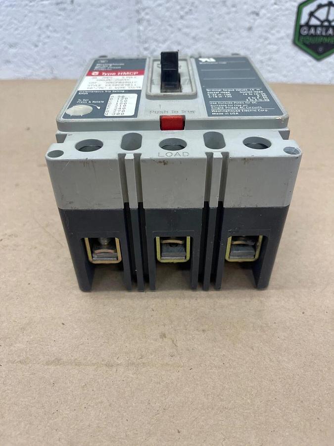 Used Westinghouse HMCP030H1C Motor Circuit Protector Ser C, 30A 3 Pole 600VAC-250VDC