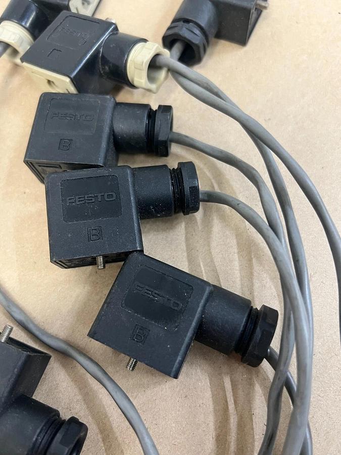 Used Festo Solenoid Coil Connector - Lot of 7