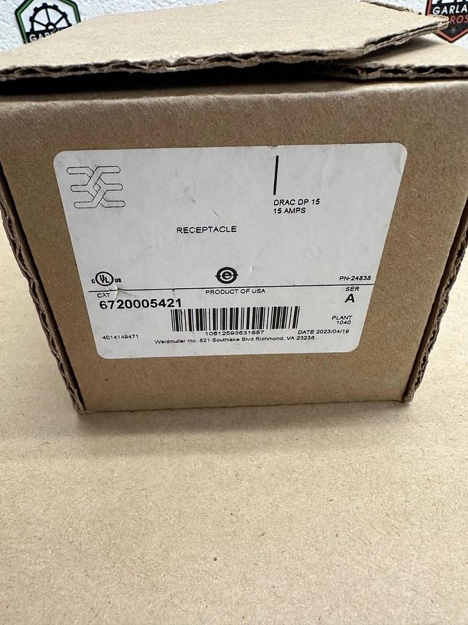Used Weidmuller 6720005421 Receptacle *NEW*