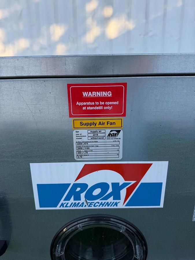 Used ROX Klimatechnik HYDLC 100 Modular Air Handling Unit Supply Air Fan w/out Scroll