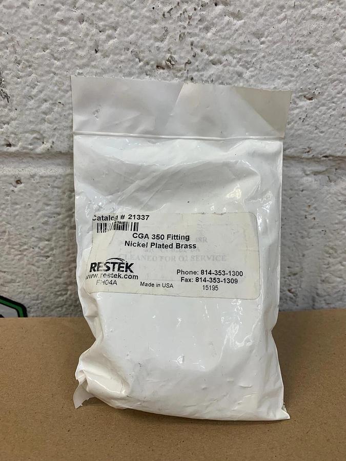 Used Restek CGA 350 Fitting Nickel Plated Brass
