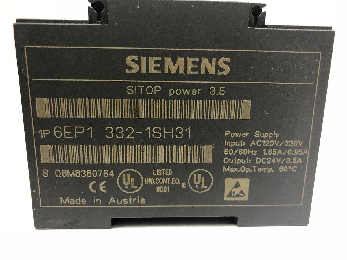Used Siemens 6EP1332-1SH31 Sitop Power Supply 3.5