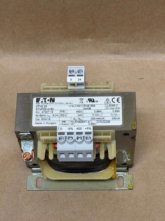 Used Eaton STN0,25 Single Phase Control Transformer, 250VA