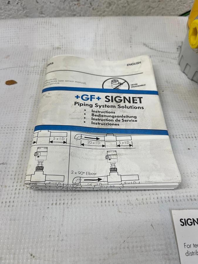 Used +GF+ Signet (George Fischer) 2560 Flowmag 30 VDC, 2.5 w, 20 mA