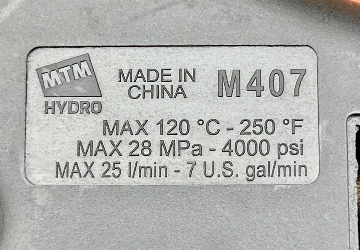 Used MTM Hydro M407 Spray Gun p/n: 10.0001 - 4,000 PSI - 7 GPM