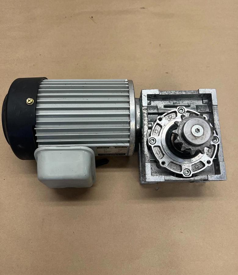 Used Liming SNEM50 Reducer w/ NEM50 Gear Reducer 1/4Hp 1/80 Ratio