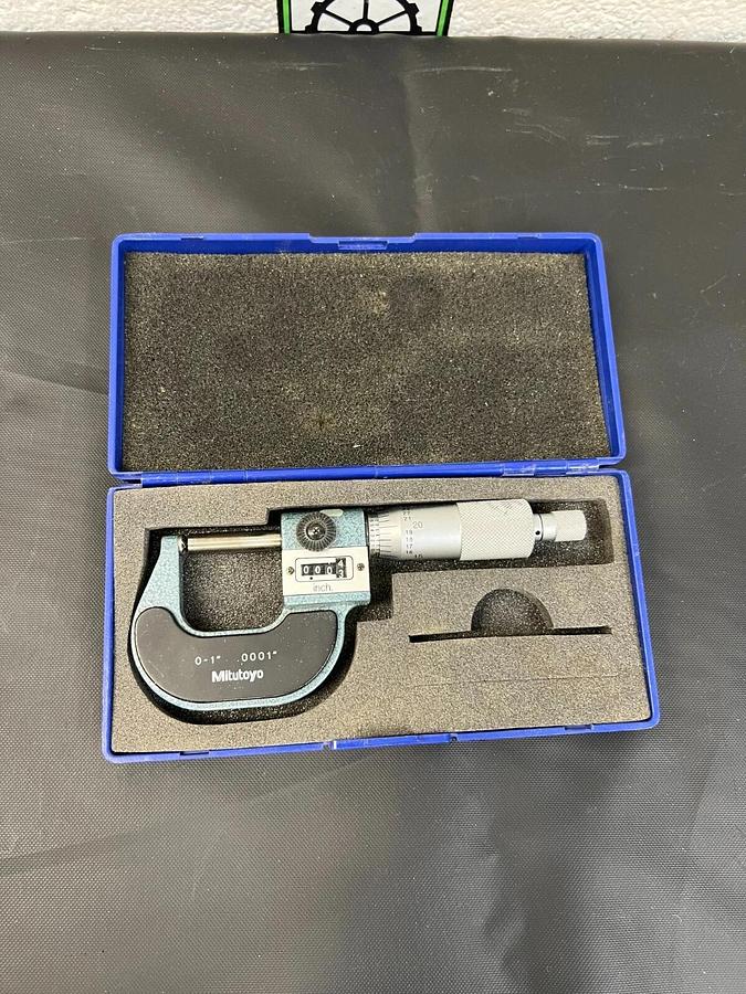 Used Mitutoyo 295-153 Micrometer 0-1” with 0.0001” Graduation, in Case