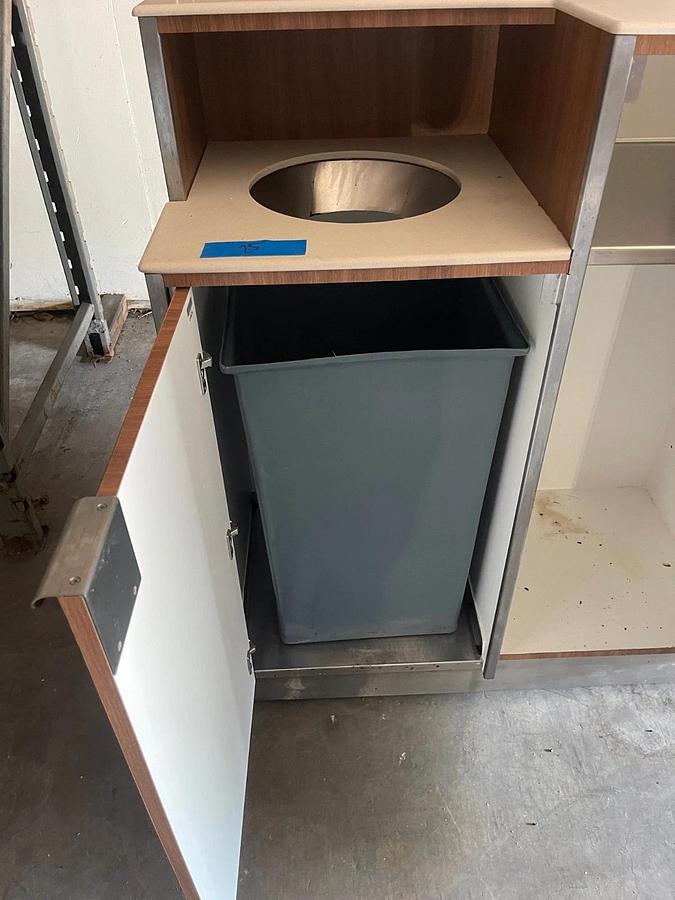 Used Custom Trash Rolling Cabinet