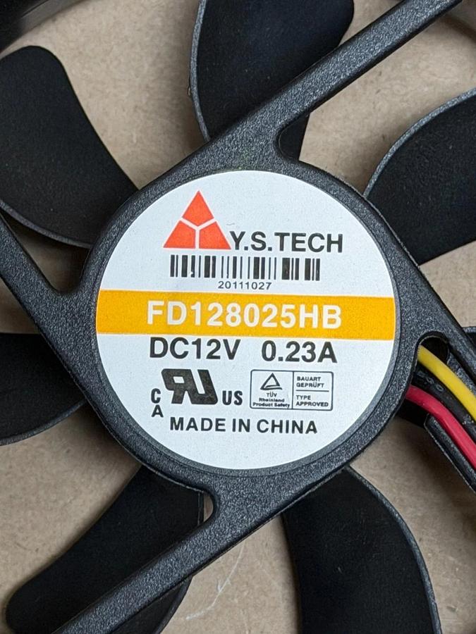 Used Y.S.Tech FD128025HB Cooling Fan - Lot of 3