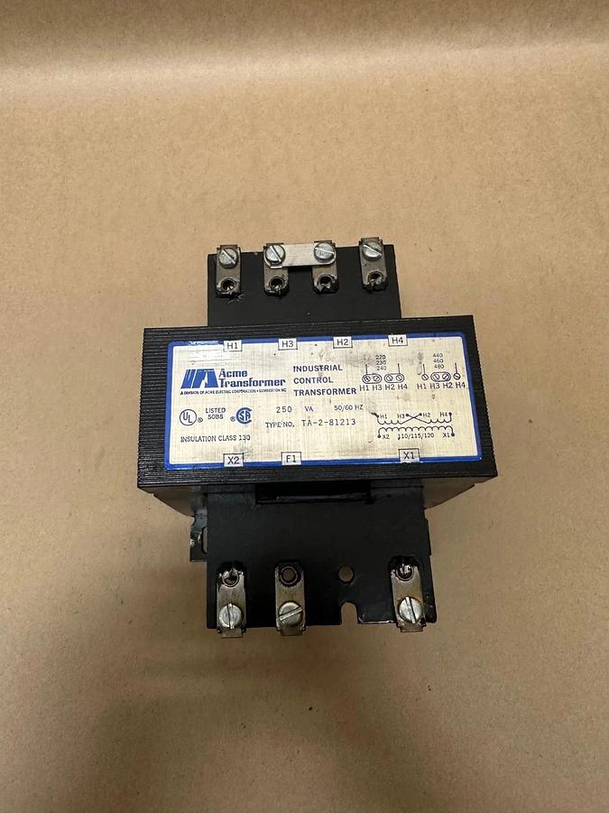 Used ACME Transformer TA-2-81213, 250VAC 50/60Hz Industrial Control Transformer
