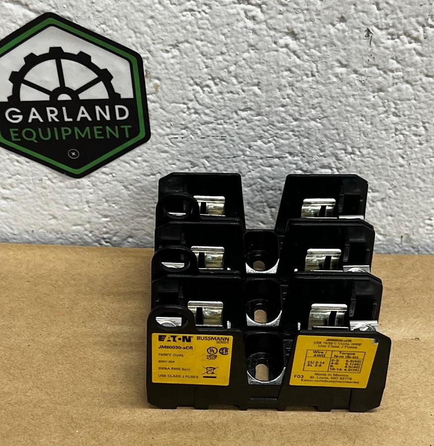 Used Eaton Bussmann JM60030-3CR 600V 30A Modular Fuse Block 3 Pole