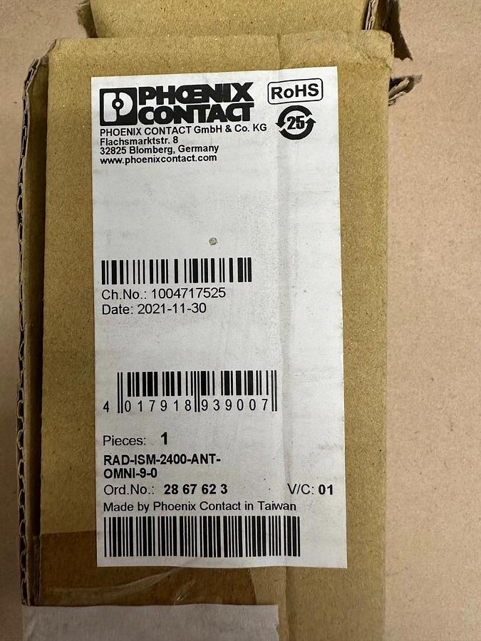 Used Phoenix Contact RAD-ISM-2400-ANT-OMNI-9-0 Antenna *NEW*