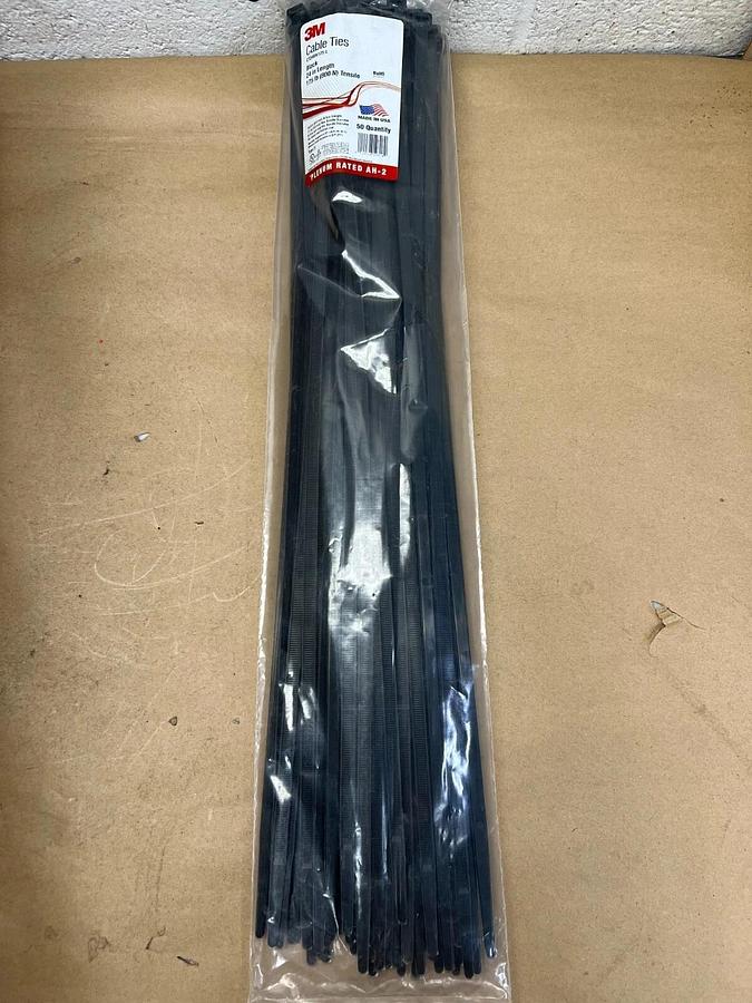 Used 3M CT24BK175-L 24” Black Cable Ties