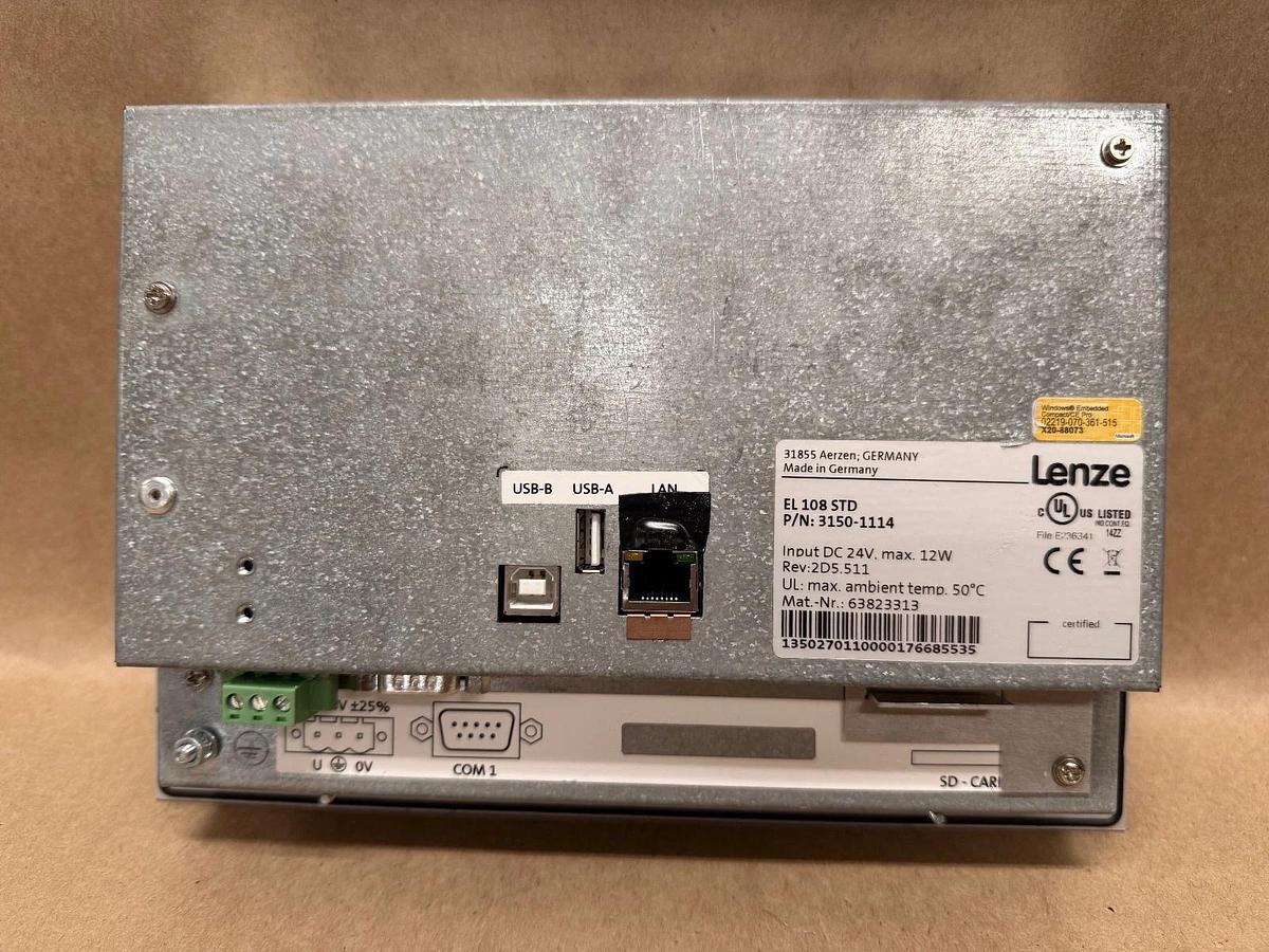 Used Lenze EL 108 STD Touchscreen Control Panel