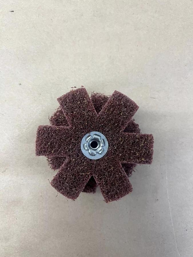 Superior Abrasives 42810 Shur-Brite Satin Finishing Star, 3” x 1/4-20 - Lot of 6