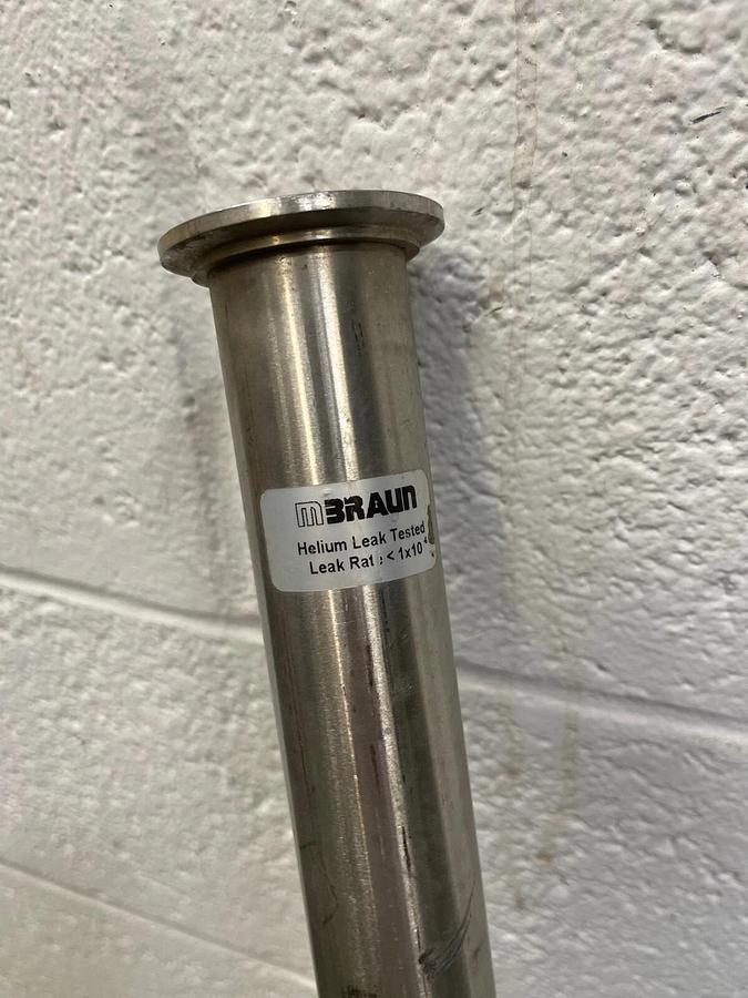 Used M Braun 304 Stainless Steel Sanitary Pipe w/ KF40 Flange, 8003786
