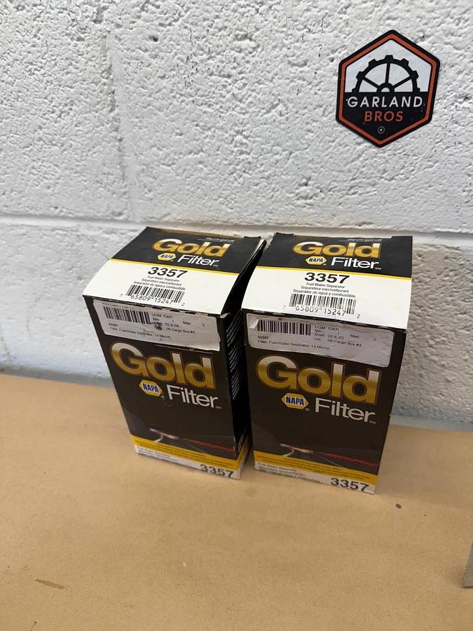 NAPA 3357 GOLD Filter, Fuel/Water Separator, Max Heavy Duty Protection, Lot of 2