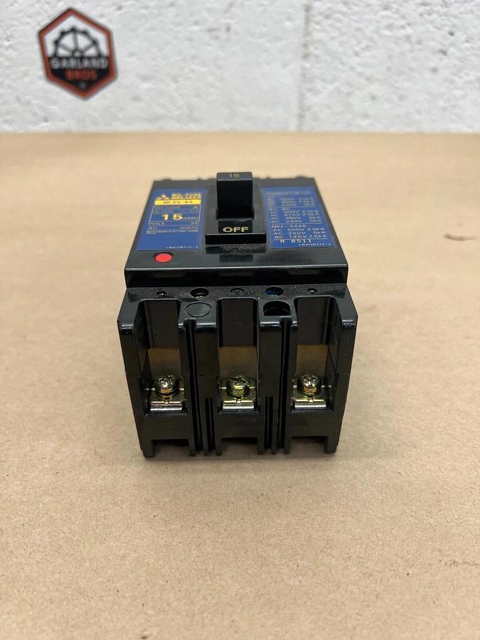 Used Mitsubishi NF30-SS 15 Amp, 3P No-Fuse Breaker