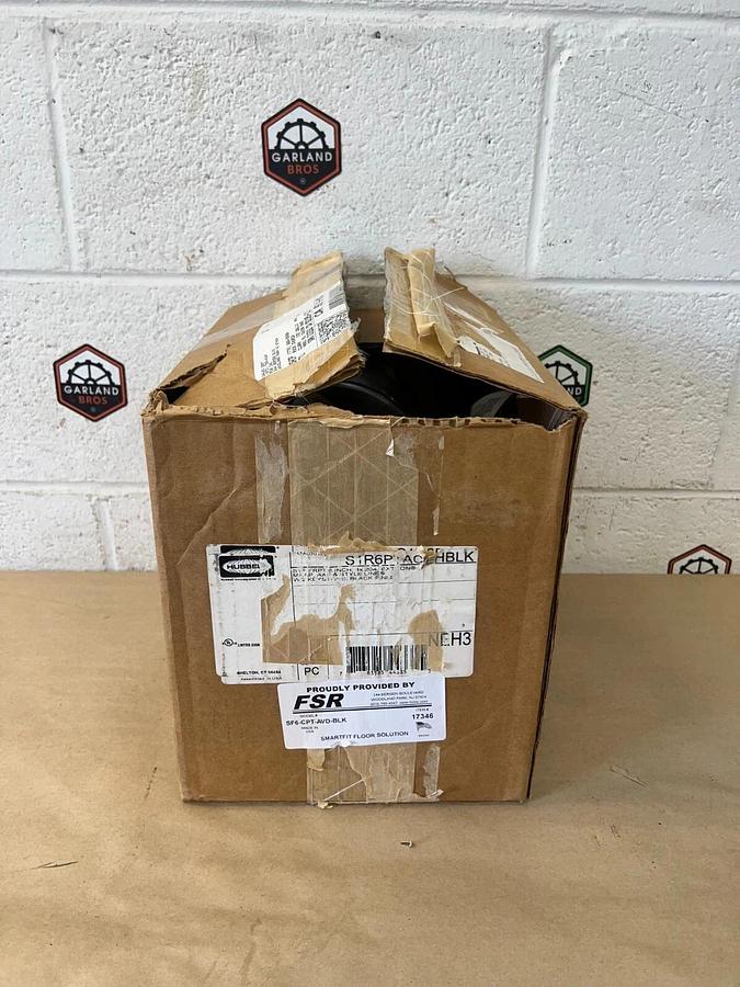Used Hubbell S1R6PTACEHBLK 6” 4x20A Fire Rated Poke Through Series