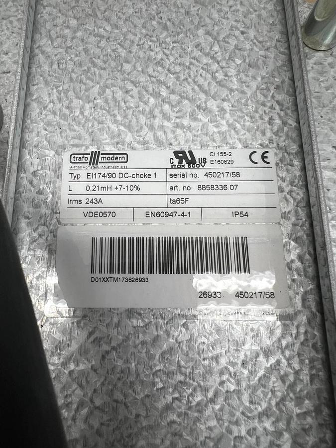 Used Trafo Modern EI174/90 DC Choke IP54