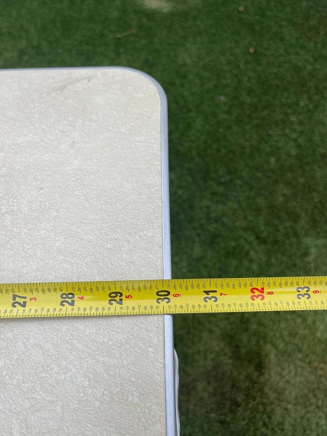 Used Vintage Tank Desk, 5 Drawer, Beige Frame, Metal, Top Length: 60”, Top Width: 30”