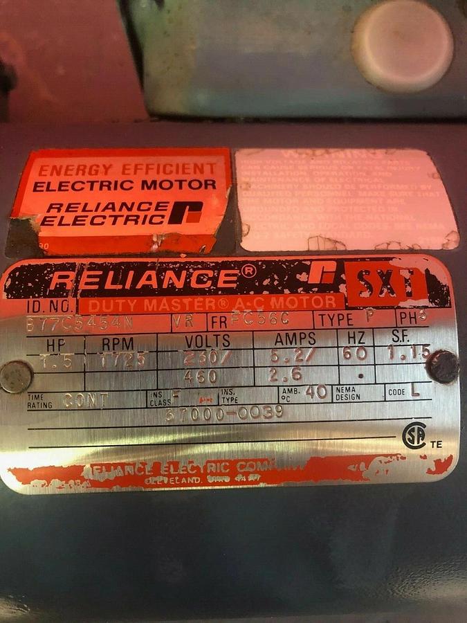 Philadelphia Mixers PMV-01 w/ SS Shaft and Prop and Reliance Electric 1.5 hp