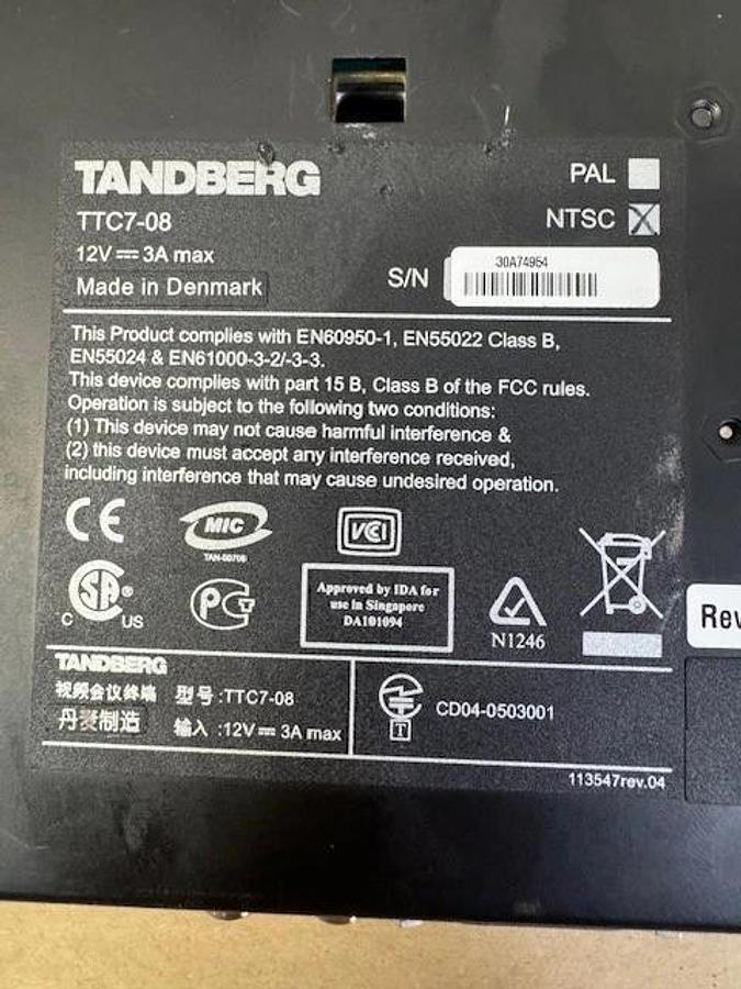 Used Tandberg TTC7-08 Video Confrence Camera Mounting Plate